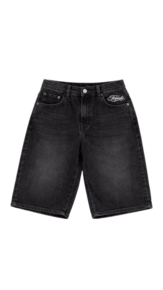 [Denim] Shorts Washed Black