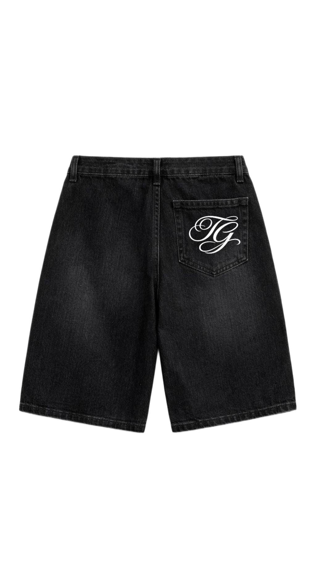 [Denim] Shorts Washed Black